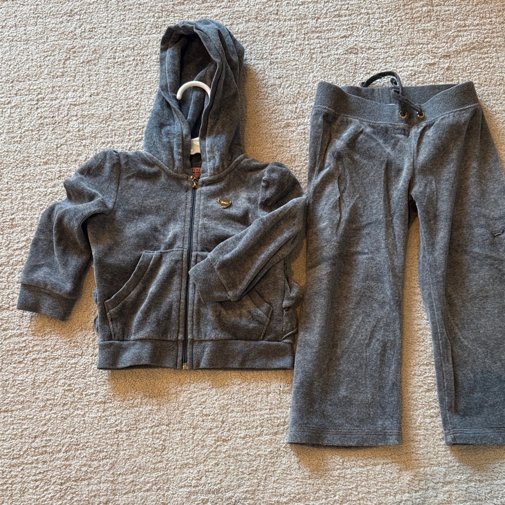 Juicy Couture Gray Kids Sweatpants & Hoodie Set
